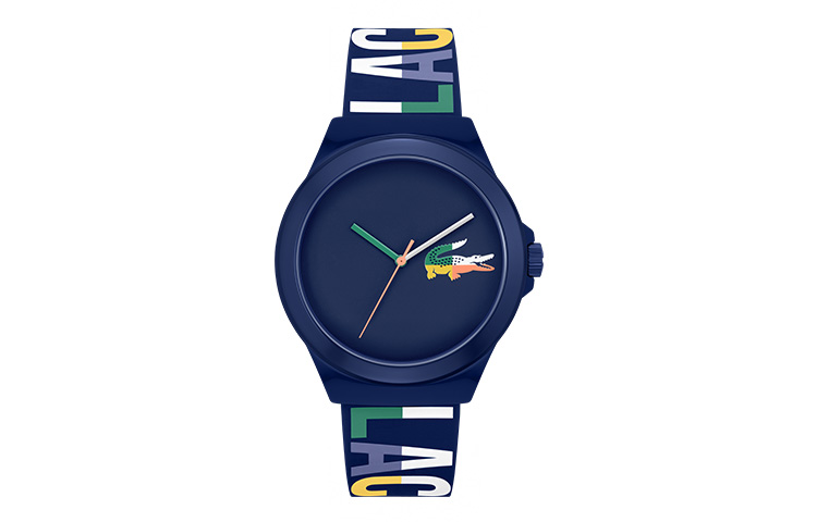 

LACOSTE Часы NEOCROC Collection Wrist Watch Quartz Movement Silicone Strap 42mm Blue Dial Men's Watch