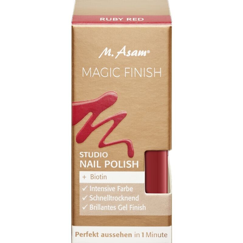 

Лак для ногтей Magic Finish Studio рубиново-красный M. Asam, 8 ml