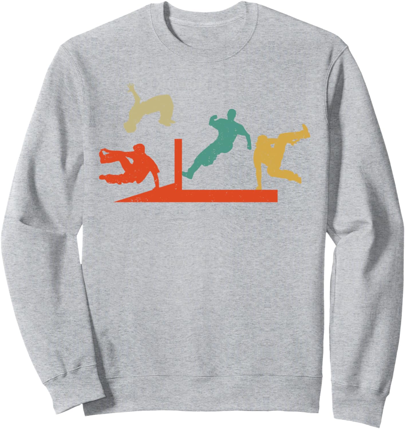 

Ретро-винтажная толстовка для паркура и фриранинга Parkour Freerunning Free Runner Da0, серый