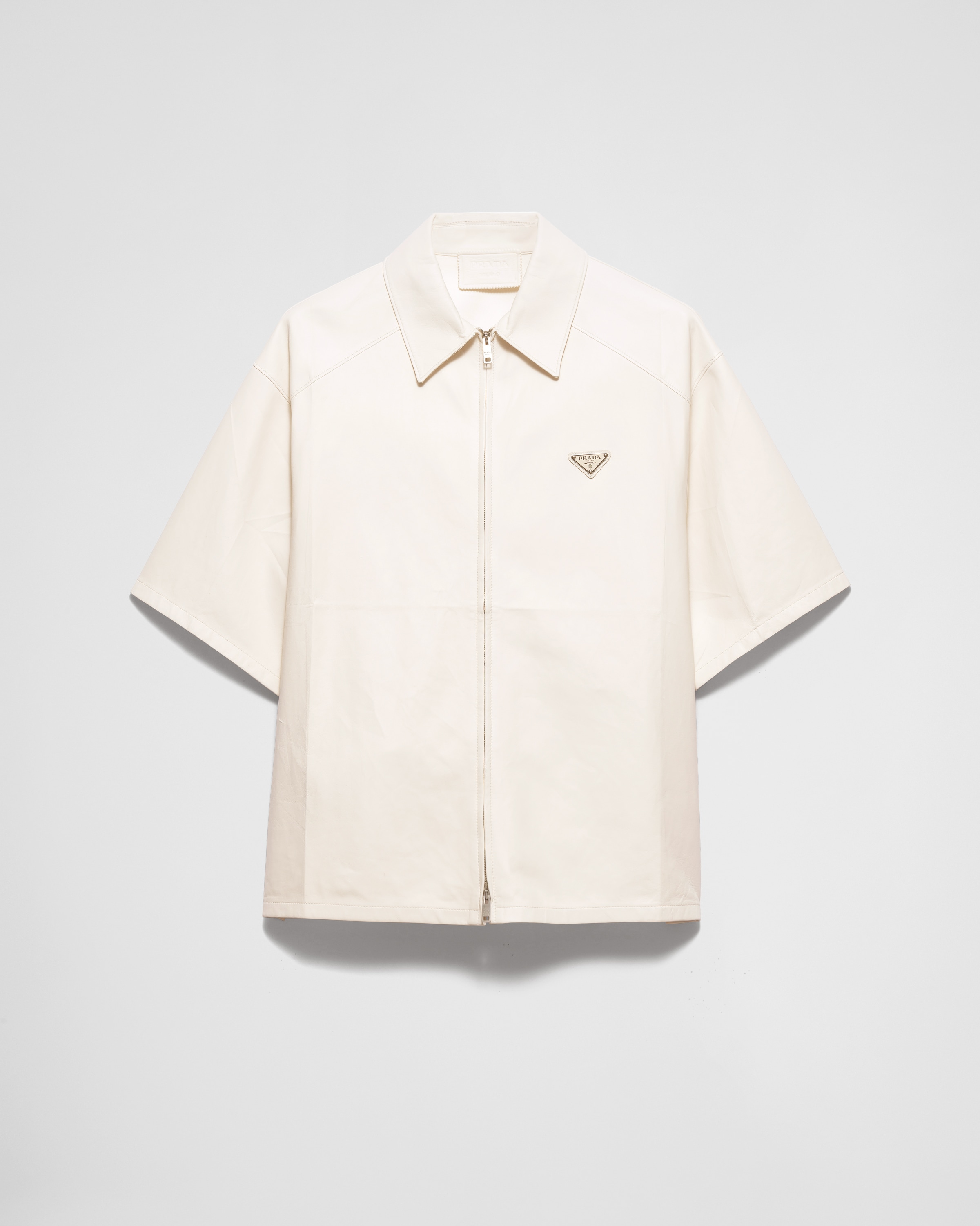 

Рубашка из наппы Prada, мелово-белый