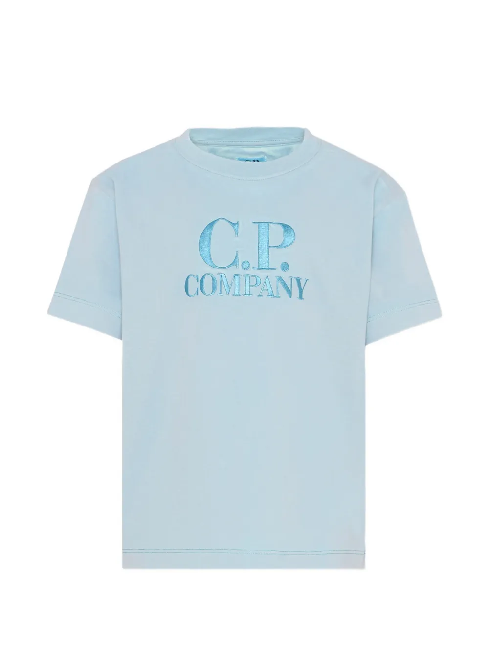 

Футболка с короткими рукавами и вышивкой C.P. Company Kids, синий