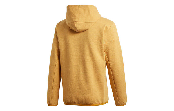 Куртка adidas Zne Fz M Winter Solid Color Fleece Lined Stay Warm Hooded Jacket, желтый — фото 2