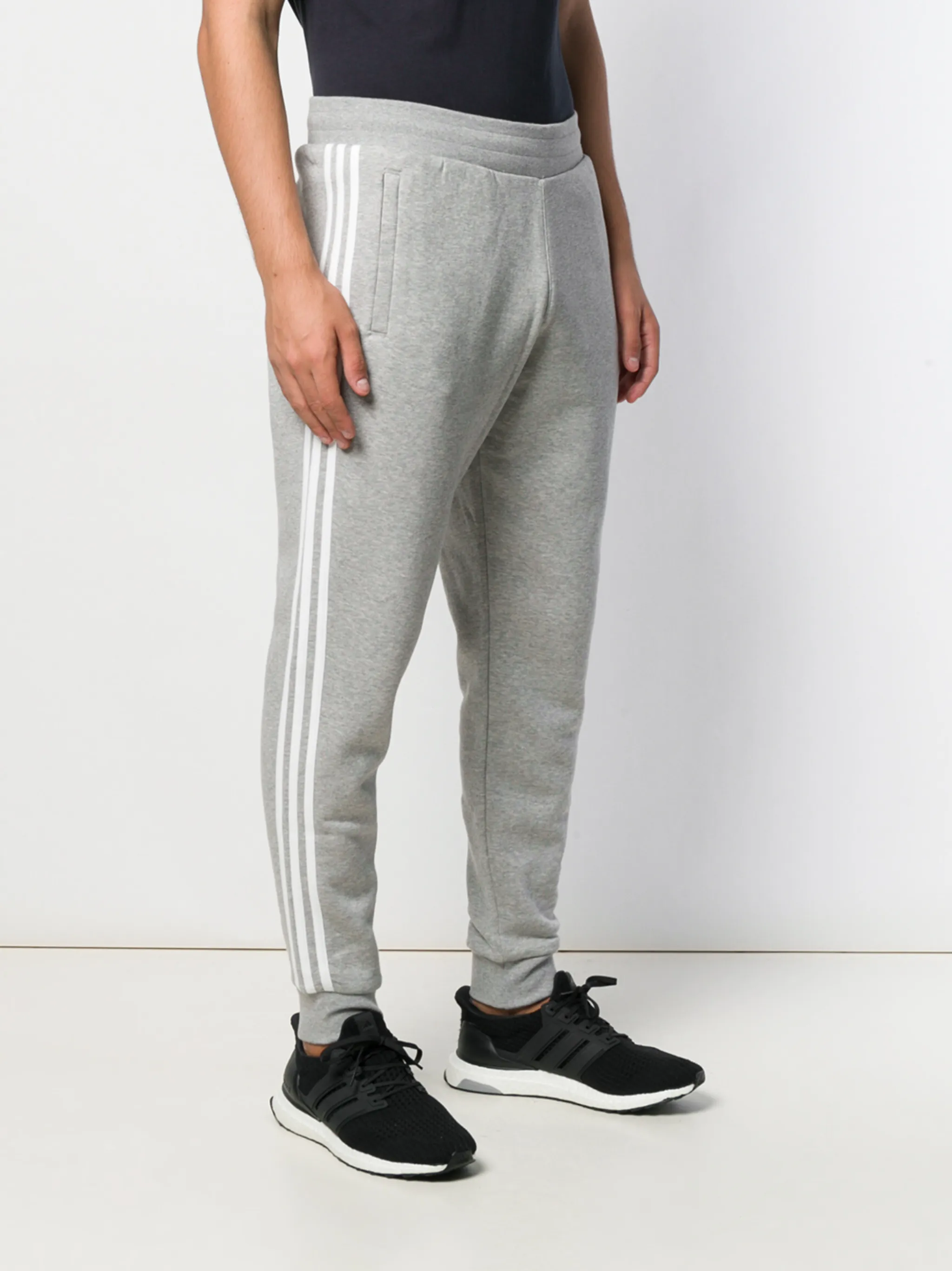 Спортивные брюки с логотипом Adidas, серый — фото 3