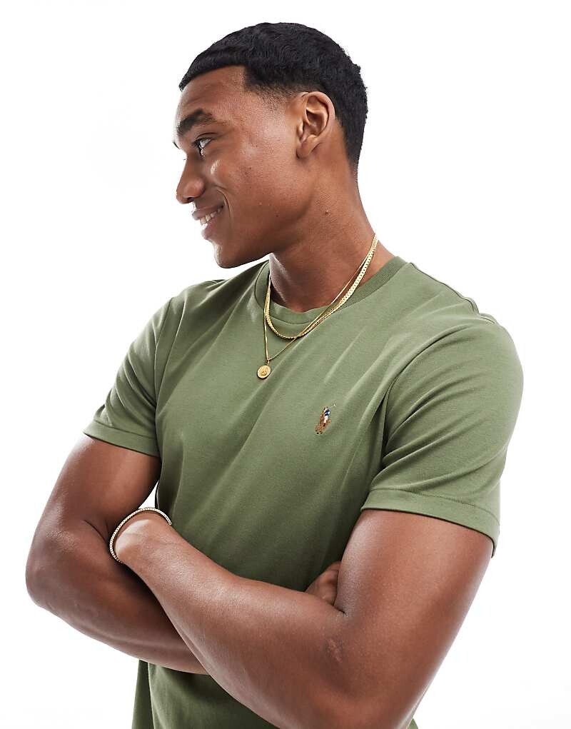 

Polo Ralph Lauren – темно-серая футболка из хлопка пима с логотипом