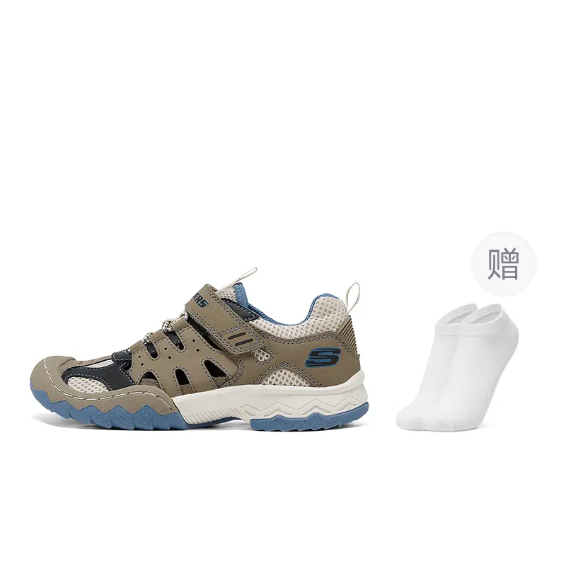 

Skechers Kids Сандалии Little Body Armor 2.0, износостойкие, дышащие, нескользящие, серо-голубые, детские