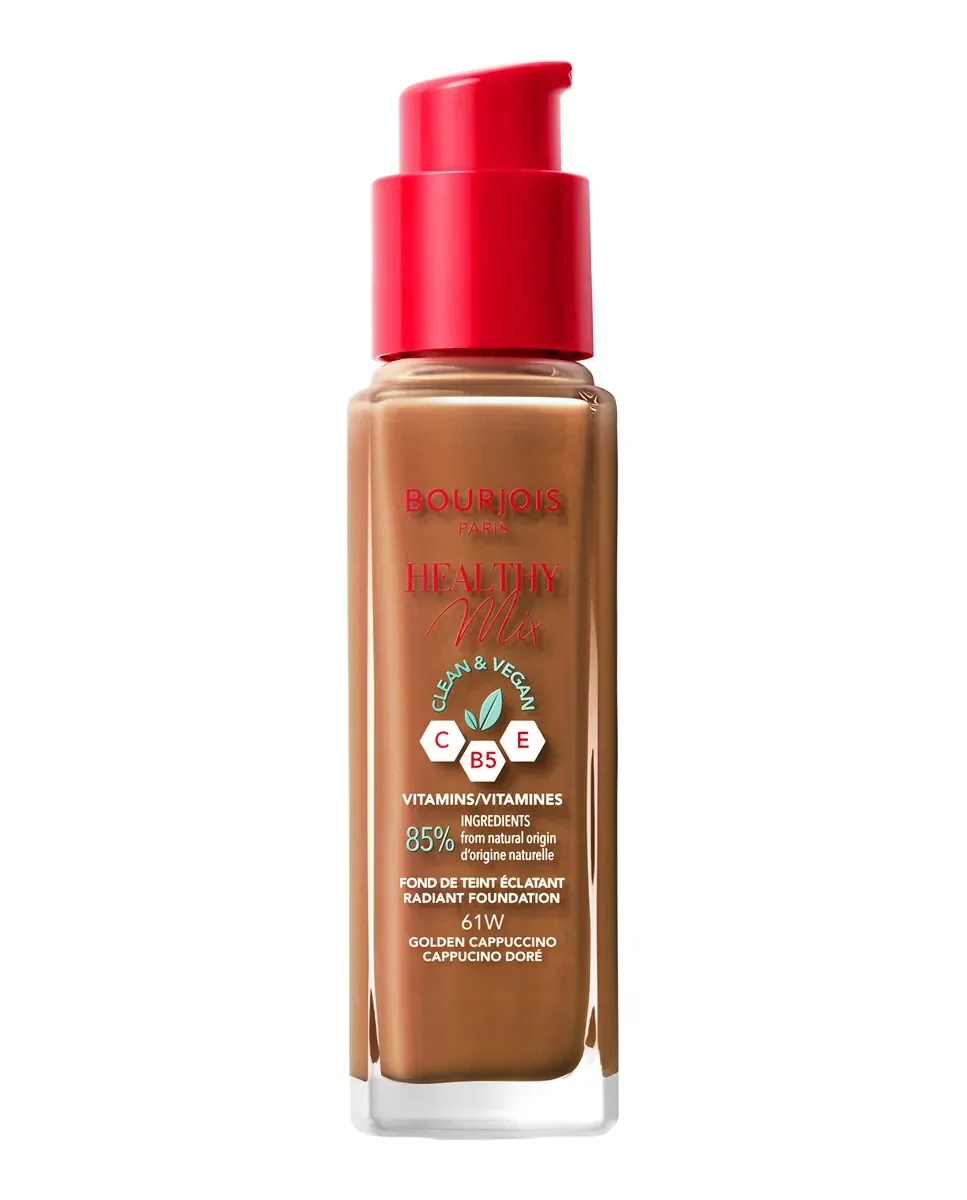 Тональная основа Healthy Mix Clean & Vegan Bourjois, 061 - Golden Cappuccino — фото 2