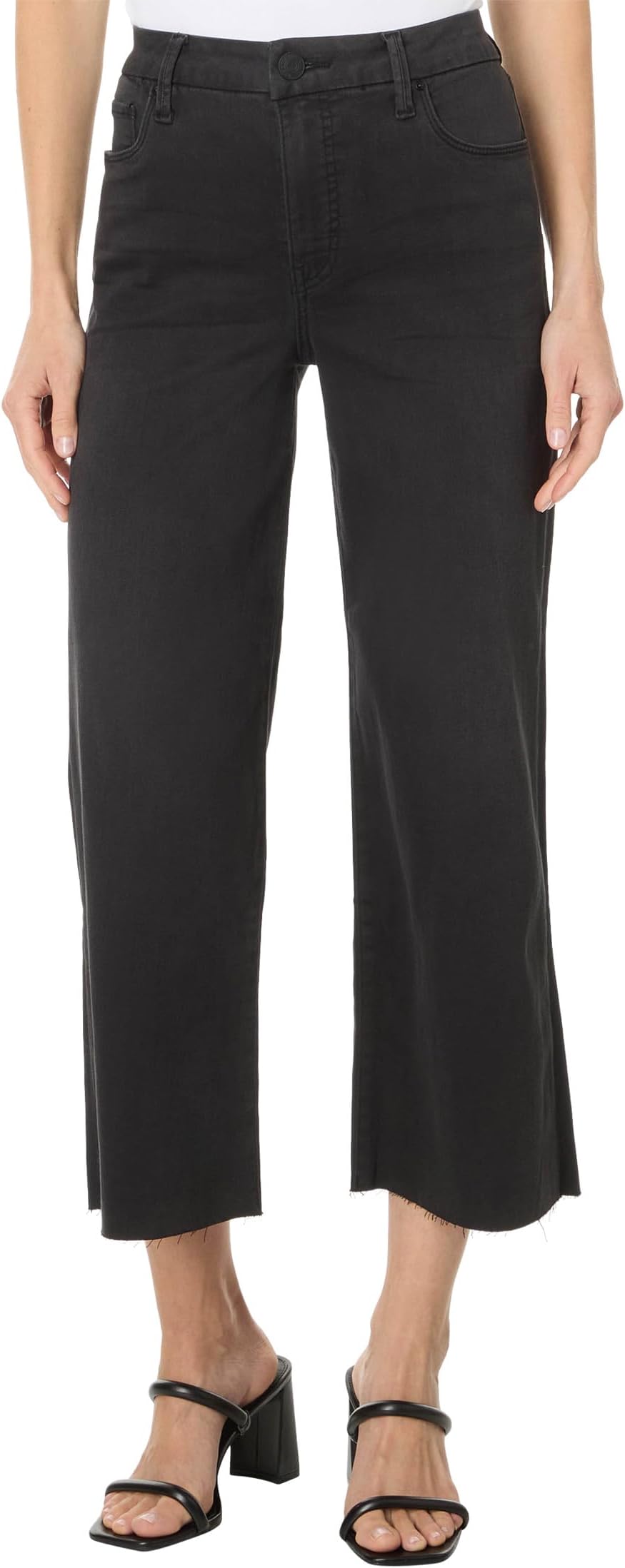 

Джинсы KUT from the Kloth Petite Meg High Rise Fab Ab Wide Leg Raw Hem, Experiences