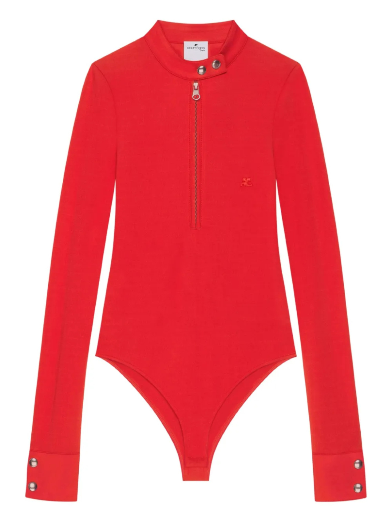 

Courrèges боди на молнии, красный