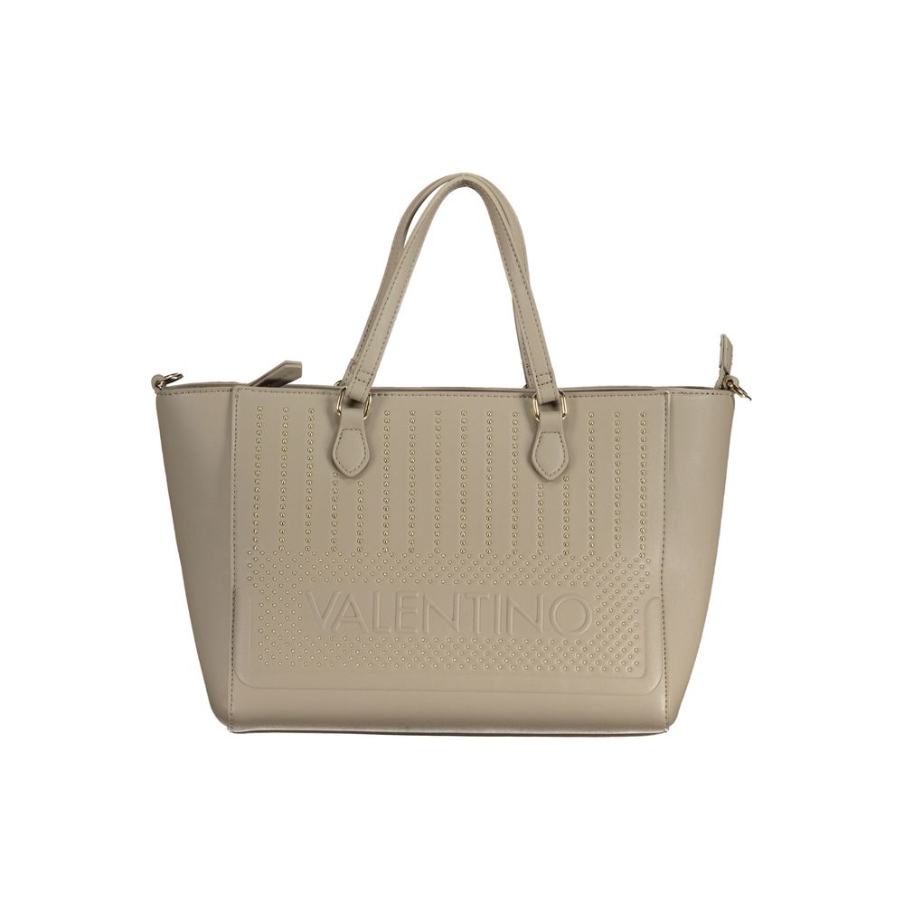 

Бежевая полиэтиленовая сумка Valentino Bags, бежевый