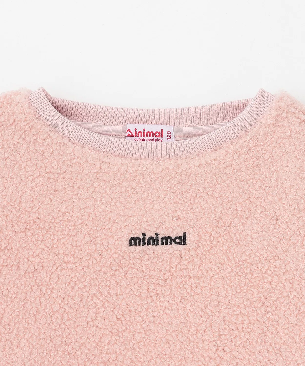 Свитер детский флисовый minimal с логотипом розовый — фото 3
