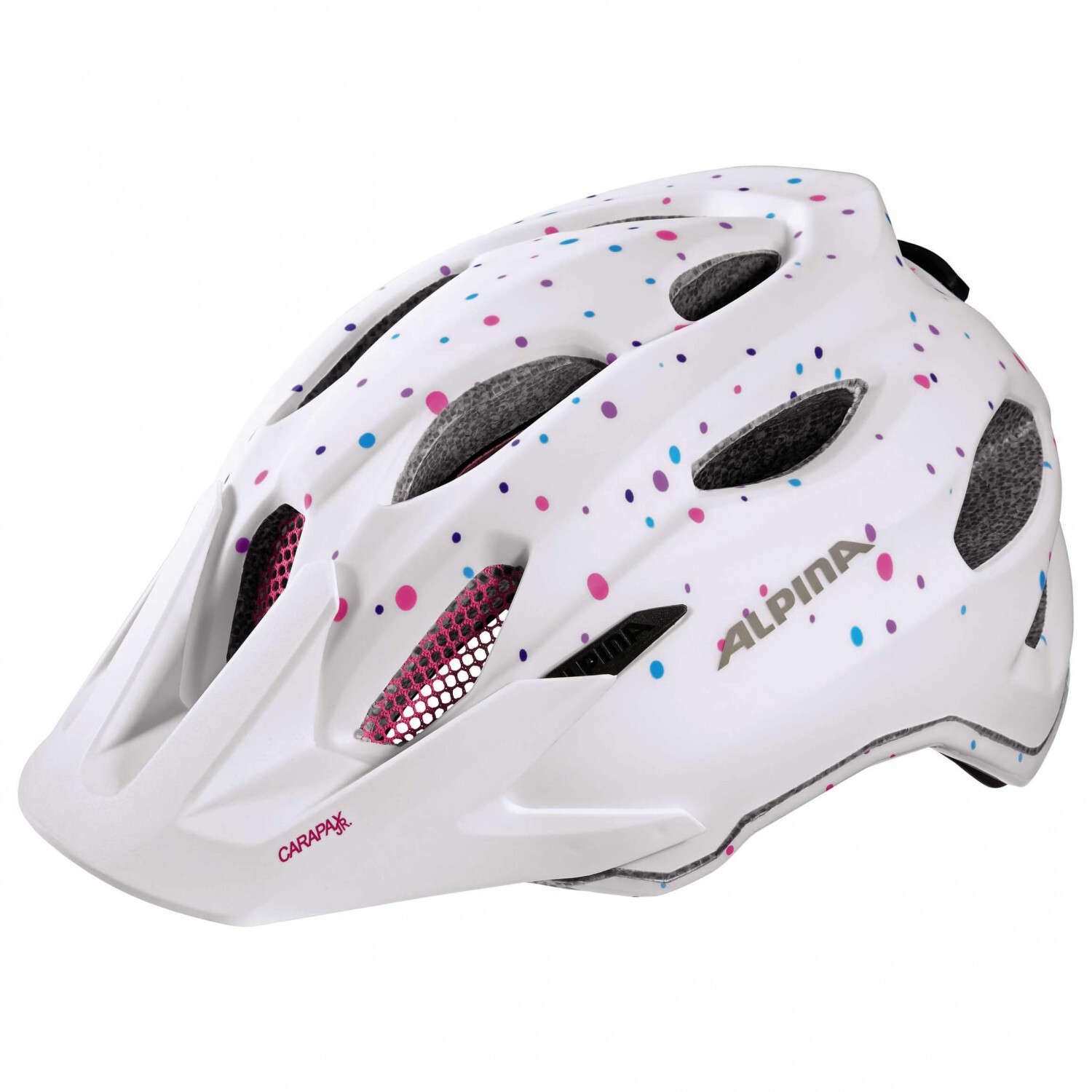 

Велосипедный шлем Alpina Carapax Junior, цвет White Polka Dots
