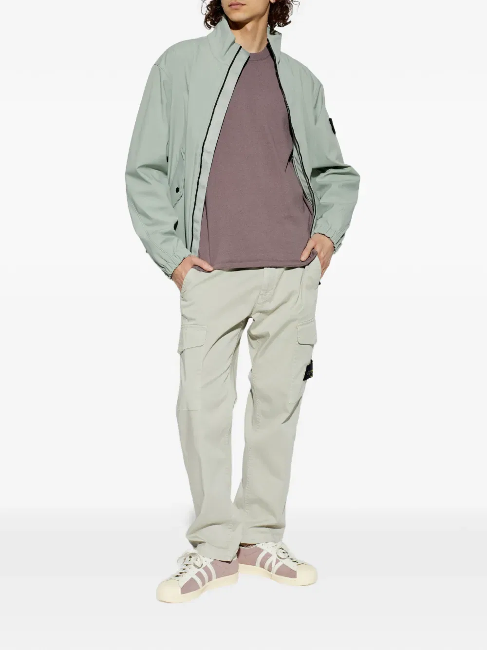 Свитер с нашивкой-логотипом Stone Island, фиолетовый — фото 2