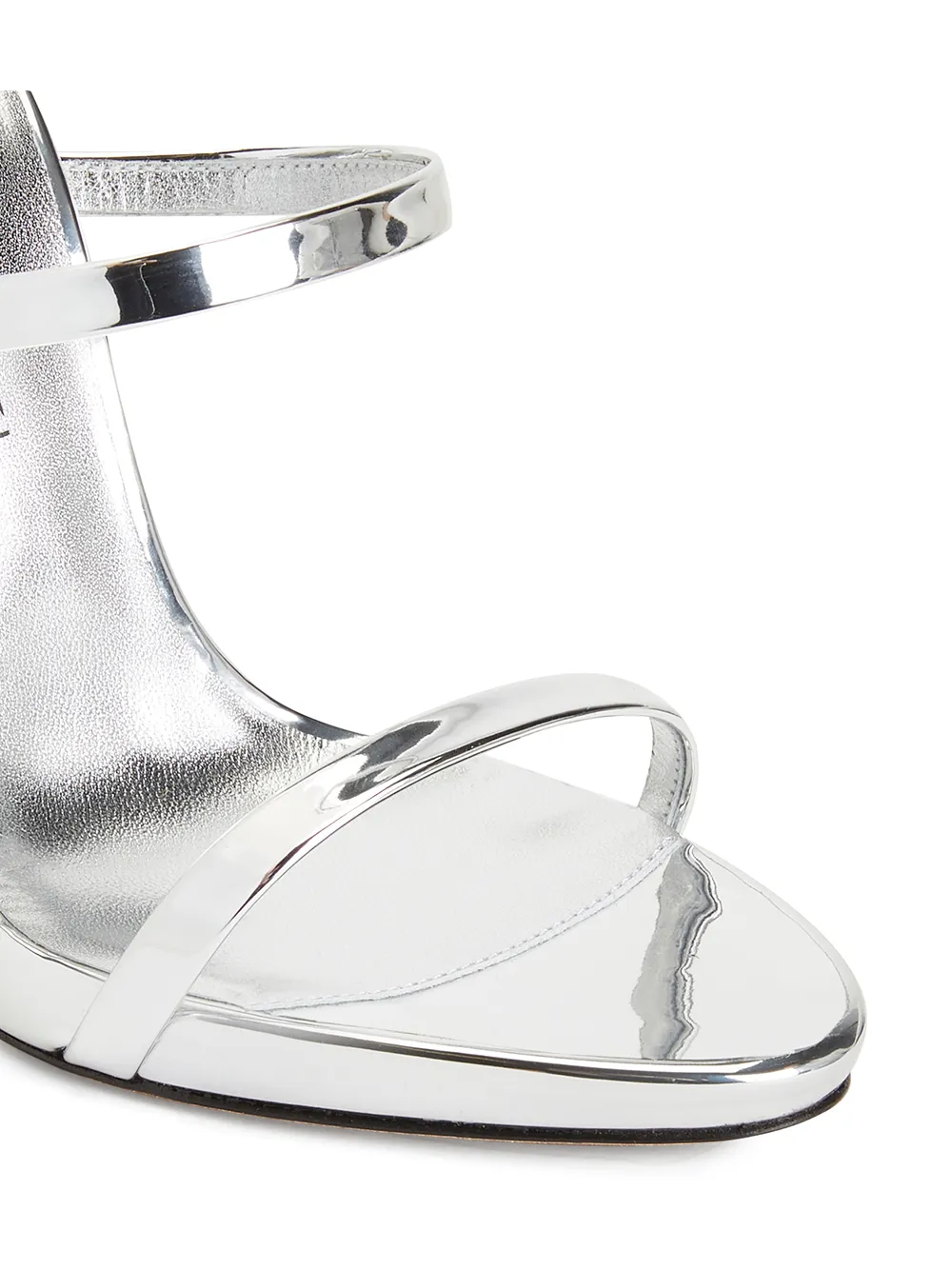 Босоножки Darsey с эффектом металлик Giuseppe Zanotti, серебяный — фото 4