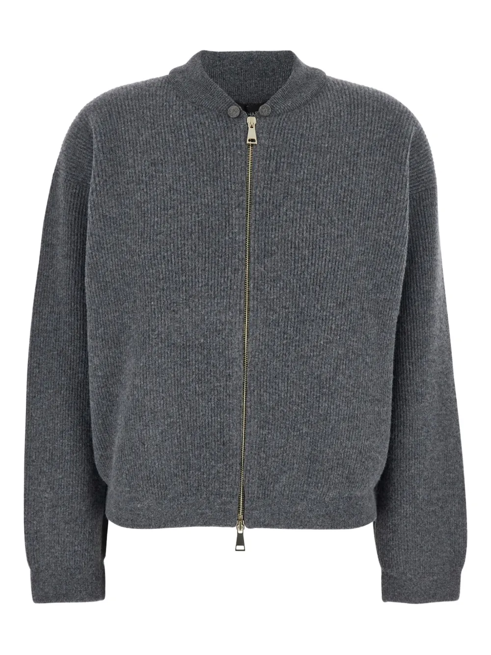 

Кардиган с застежкой-молнией в рубчик Fabiana Filippi, серый
