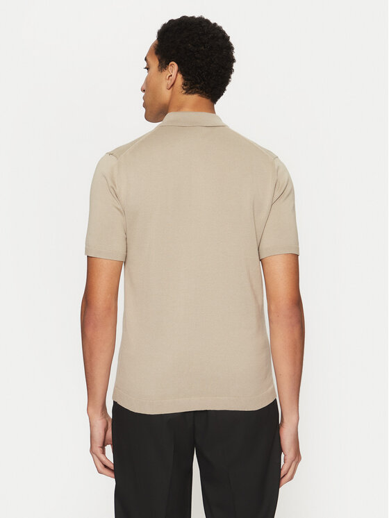 Рубашка поло стандартный крой K10K114476 Calvin Klein, бежевый — фото 3