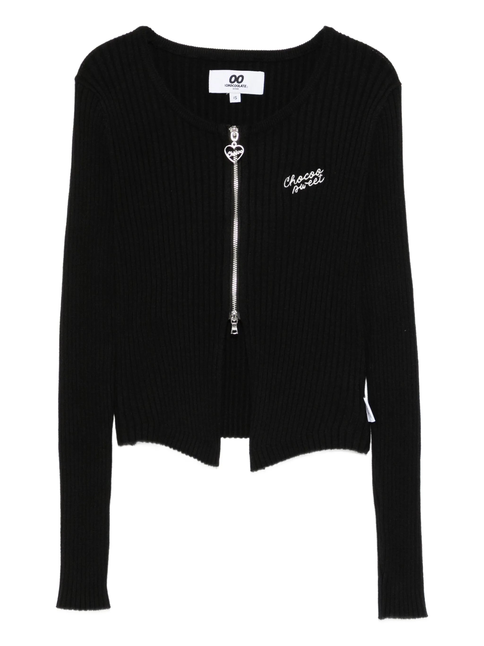 

Блузка с вышитым логотипом Chocoolate, черный