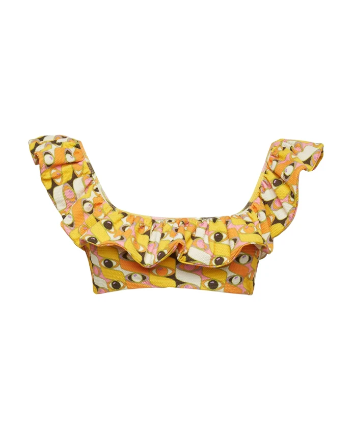 

Топ от бикини с оборками La Doublej, мультиколор