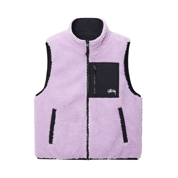 

Жилет Stussy Sherpa Reversible Vest, фиолетовый