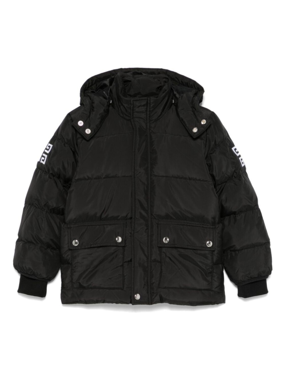 

Givenchy Kids пуховик с логотипом 4G, черный