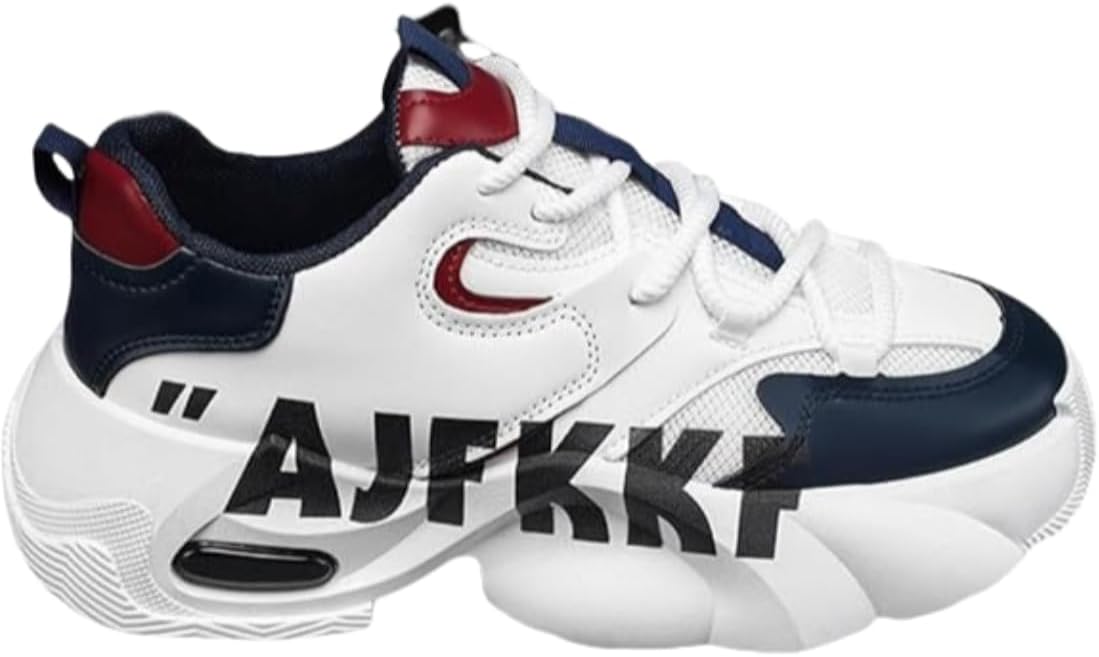 

Мужские легкие спортивные кроссовки для бега и ходьбы с буквенным принтом, массивной подошвой, модные беговые и теннисные туфли Lexamen, белый