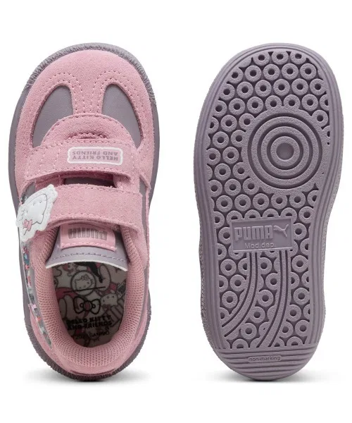 Детские кроссовки PUMA x Hello Kitty Palermo с липучками розовые — фото 4