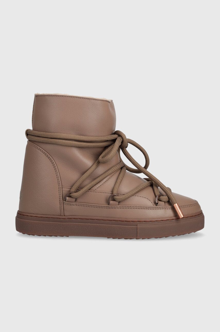 Кожаные зимние ботинки на танкетке Full Leather Inuikii, коричневый — фото 2