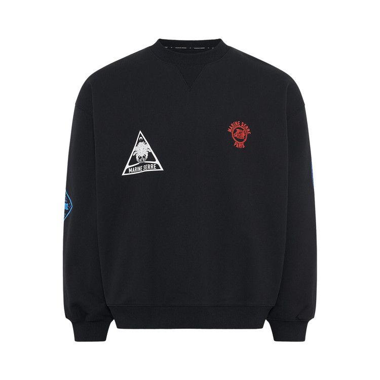 

Толстовка Marine Serre Souvenir Fleece Oversized Sweatshirt, Black