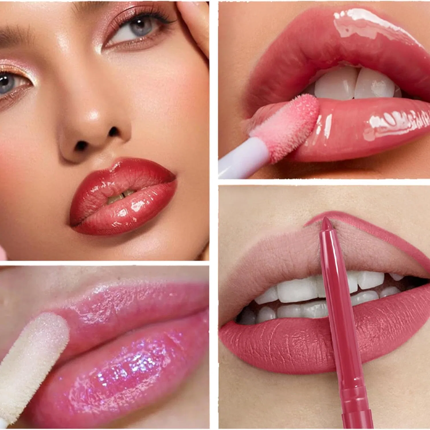 Блеск для губ Gloss Lip с эффектом лайнера, 7 цветов, белый — фото 2