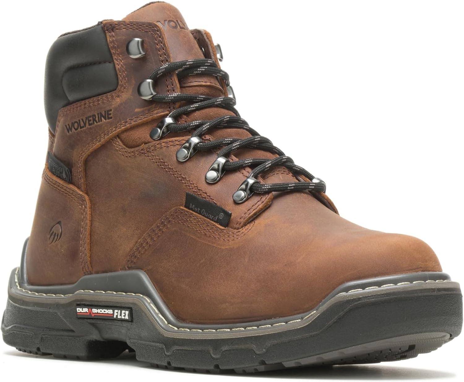 Мужские ботинки Wolverine Raider DuraShocks с водонепроницаемым 15 см композитным носком и защитой Met-Guard, Peanut 7.5 — фото 2