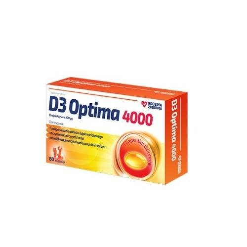 

Rodzina Zdrowia, Д3 Оптима 4000, 60 капс. Silesian Pharma