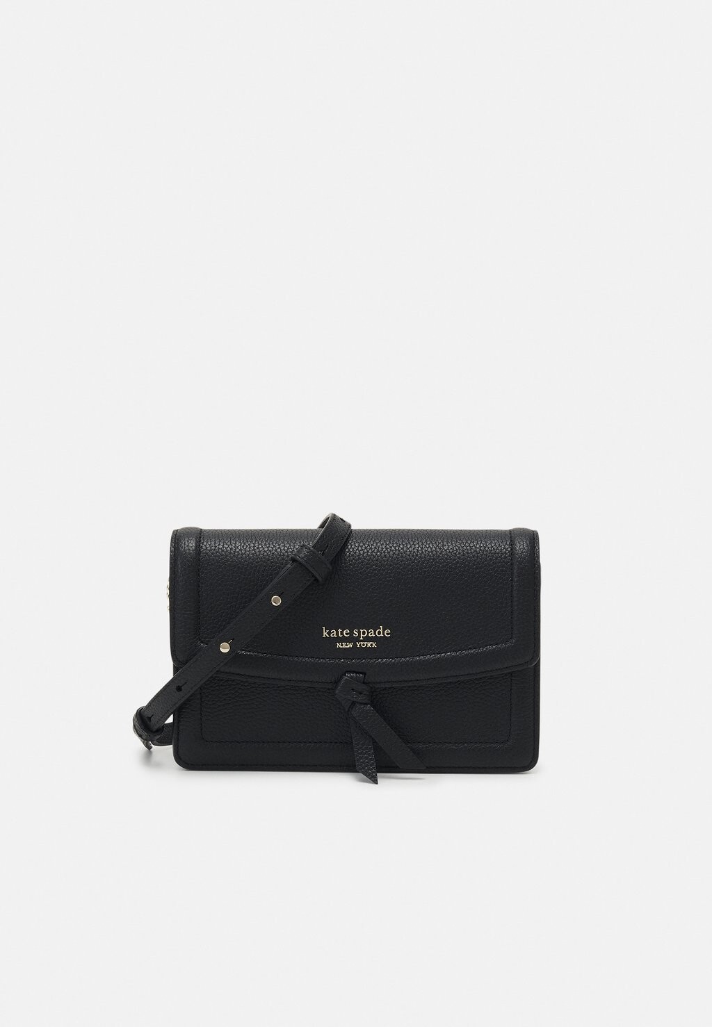 

Сумка через плечо KNOTT PEBBLED FLAP CROSSBODY kate spade new york, черный