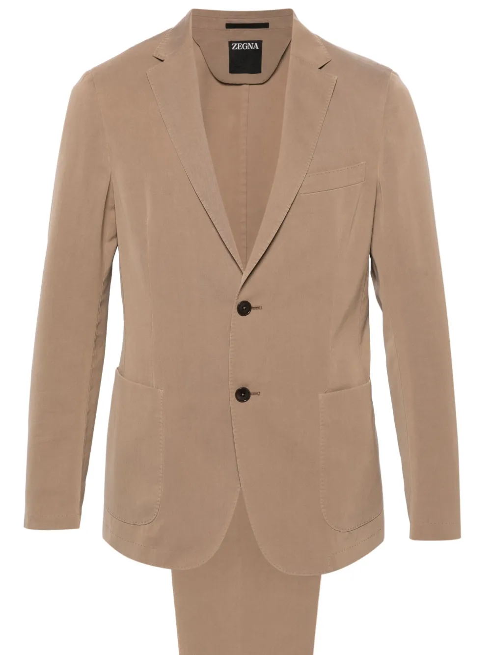 

Костюм с однобортным пиджаком Zegna, нейтральный