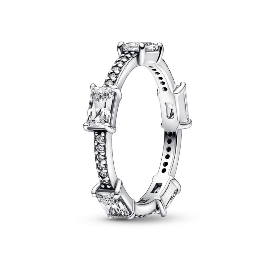 

Кольцо Rectangular Bars Sparkling Pavé Pandora, стерлинговое серебро