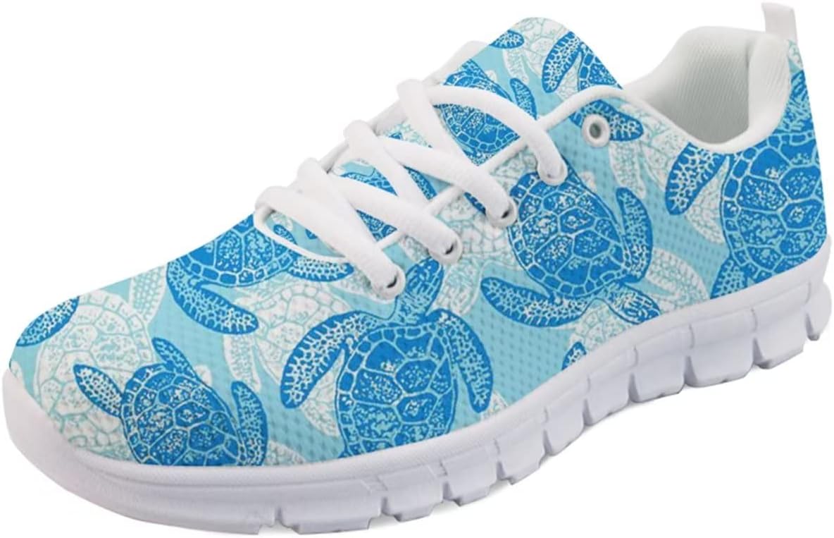 

Кроссовки Forchrinse Hawaiian Corgi Palm для бега для мужчин и женщин, мягкие спортивные, для тренажерного зала и джоггинга, Sea Turtle