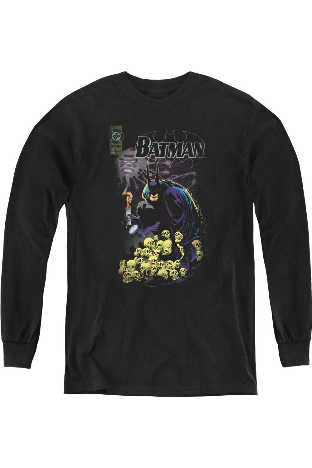 

Футболка с длинным рукавом Batman Cover #516 для детей Gildan, черный