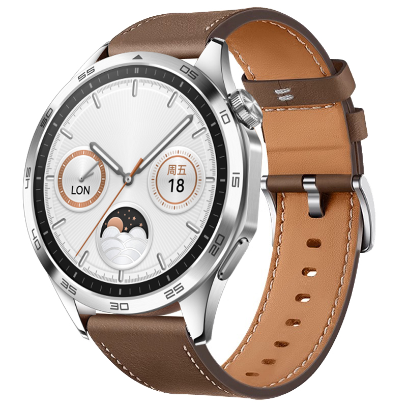 

IBOANN Часы Watch Band Huawei Compatibility Genuine Leather Material, Camellia brown [GT4 leather ★ strap]