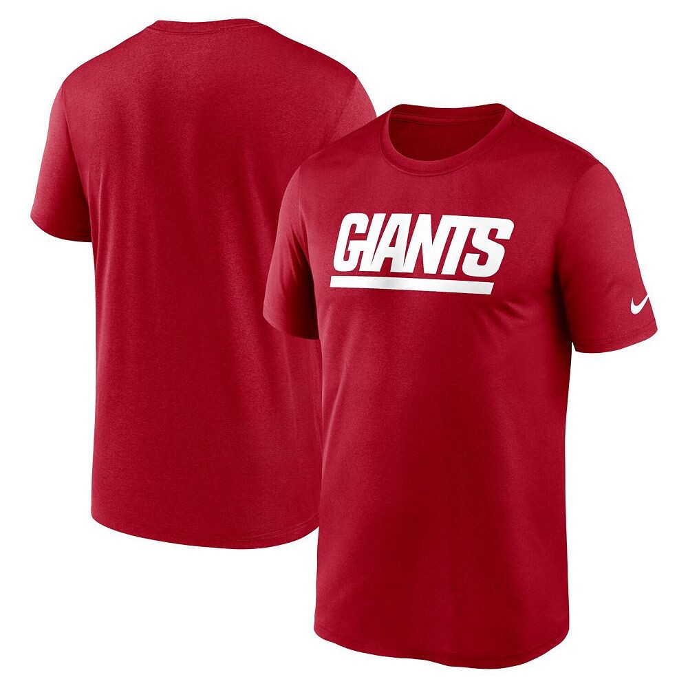 

Мужская красная футболка Nike New York Giants Primetime Legend Wordmark Performance, цвет Gia Red