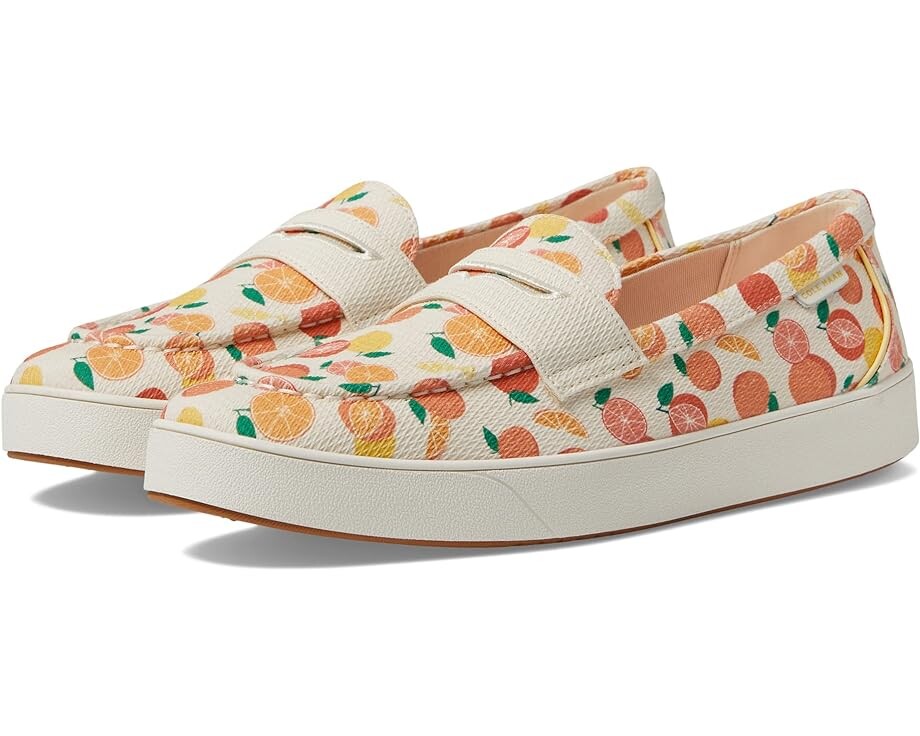 

Лоферы Cole Haan Nantucket 2.0 Penny Loafer, цвет Ivory Orange Slice Print Canvas