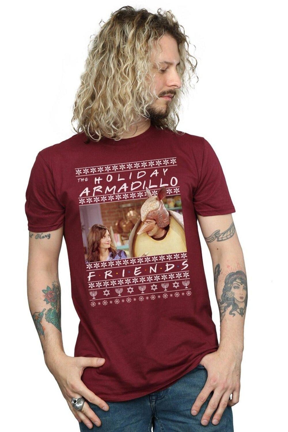 

Футболка Fair Isle Holiday Armadillo Friends, красный