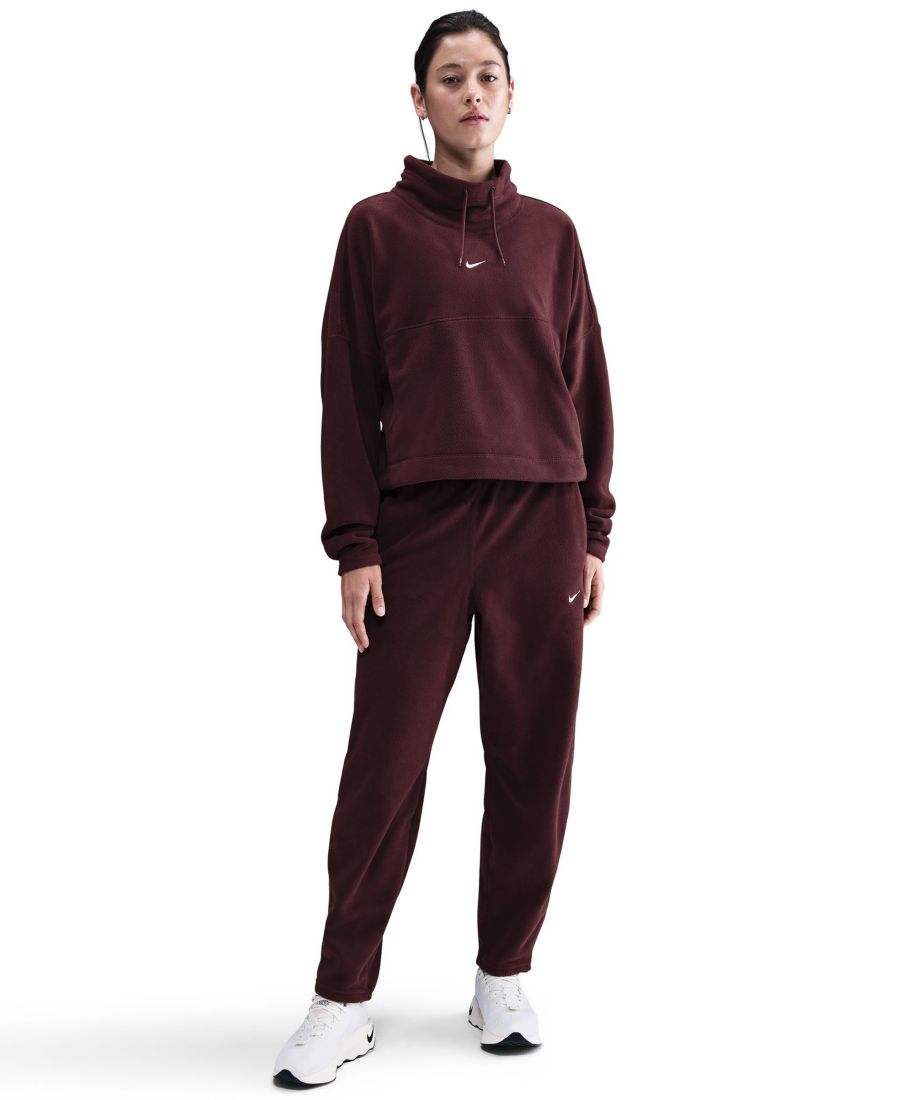 

Женские флисовые брюки Therma-Fit со средней посадкой Nike, Burgundy Crush/White