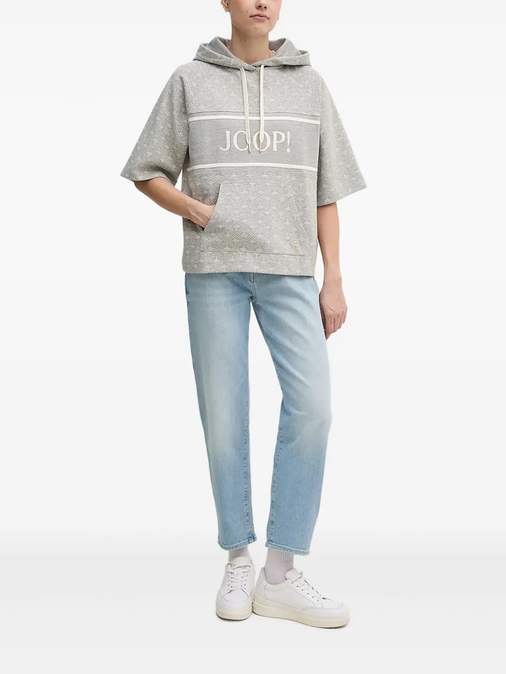

Худи с короткими рукавами и логотипом Joop!, серый