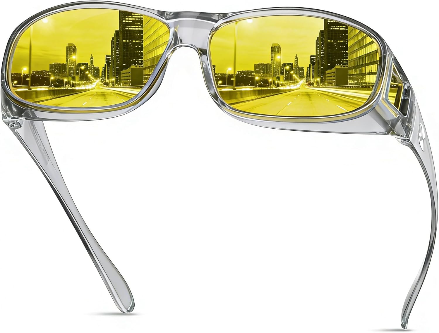 

Очки для вождения в ночное время suoso, надеваемые поверх обычных очков для мужчин и женщин, поляризованные очки ночного видения с антибликовым покрытием и желтыми линзами HD, A05-clear Grey