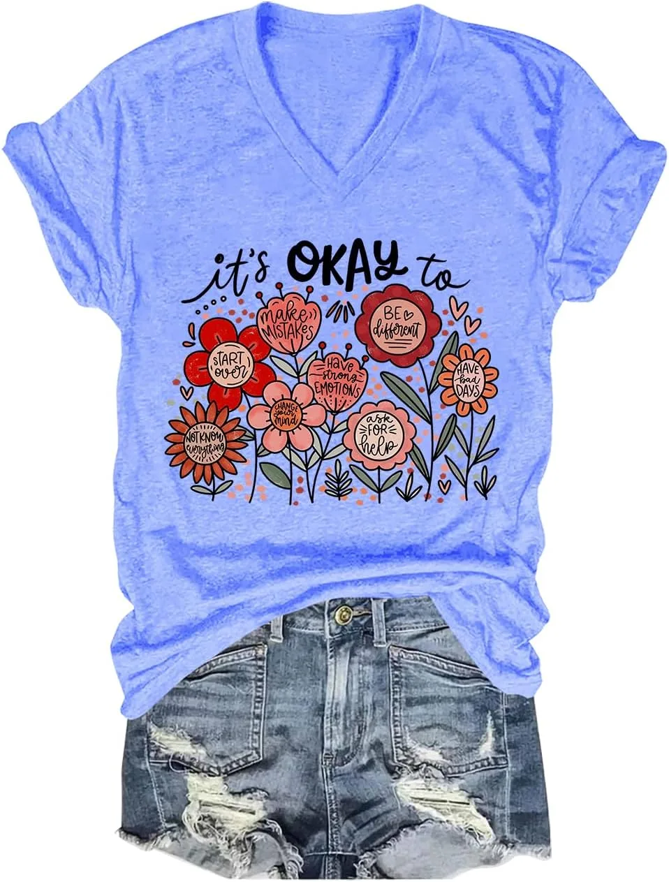 Футболка It's Okay to Boho Floral с коротким рукавом