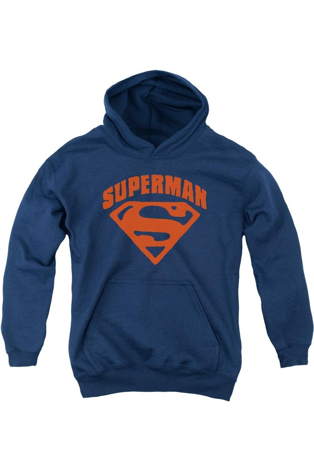 

Супермен Супер Щит молодежная толстовка с капюшоном Gildan, темно-синий