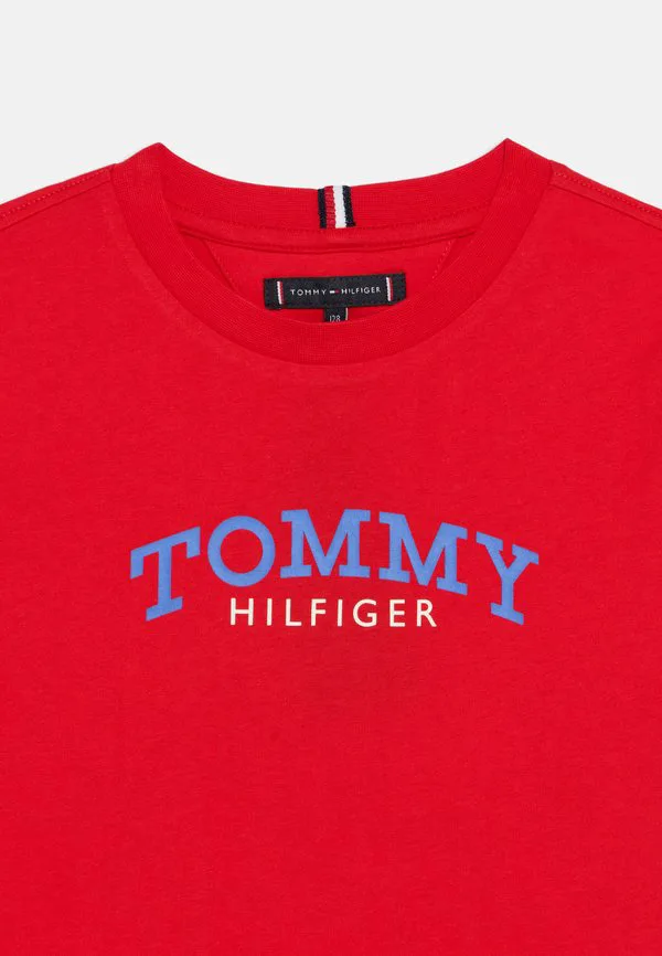 Футболка с круглым вырезом и логотипом Tommy Hilfiger, Rapid Red — фото 3