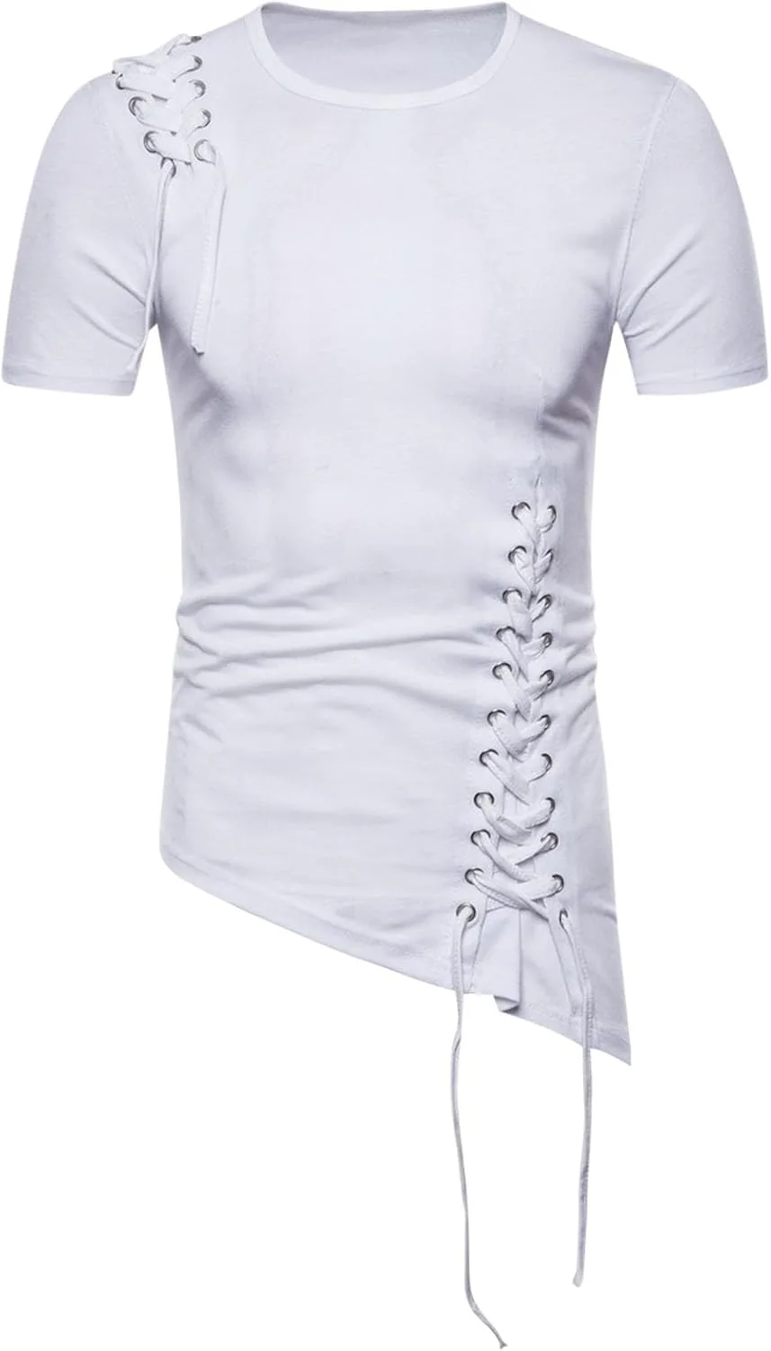 

Мужская майка с асимметричным краем и свободным кроем