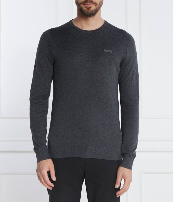 

Свитер из смеси шелка cn Slim fit Calvin Klein, черный
