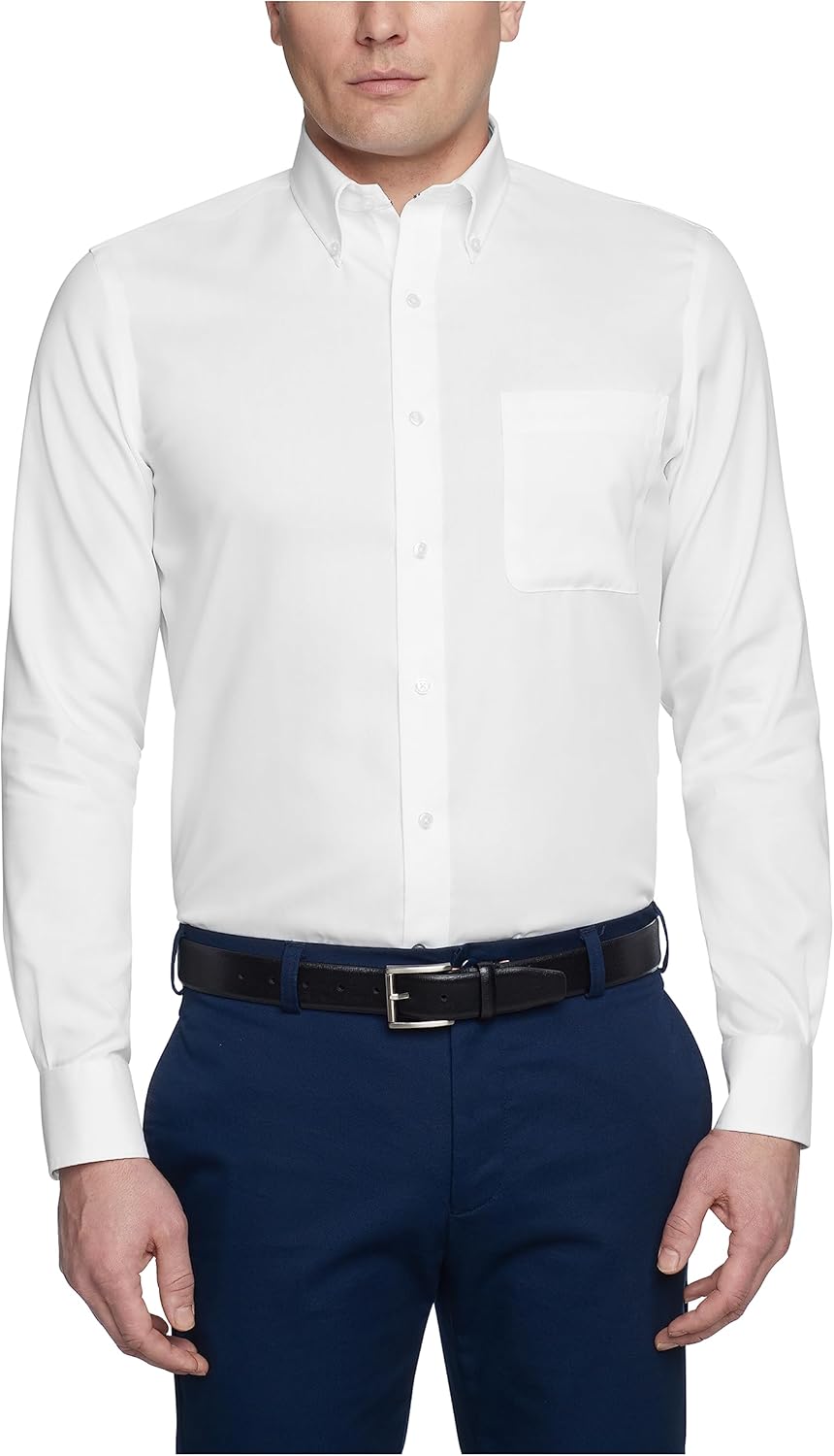 

Мужская рубашка Tommy Hilfiger с воротником на пуговицах, не требующая глажки, White