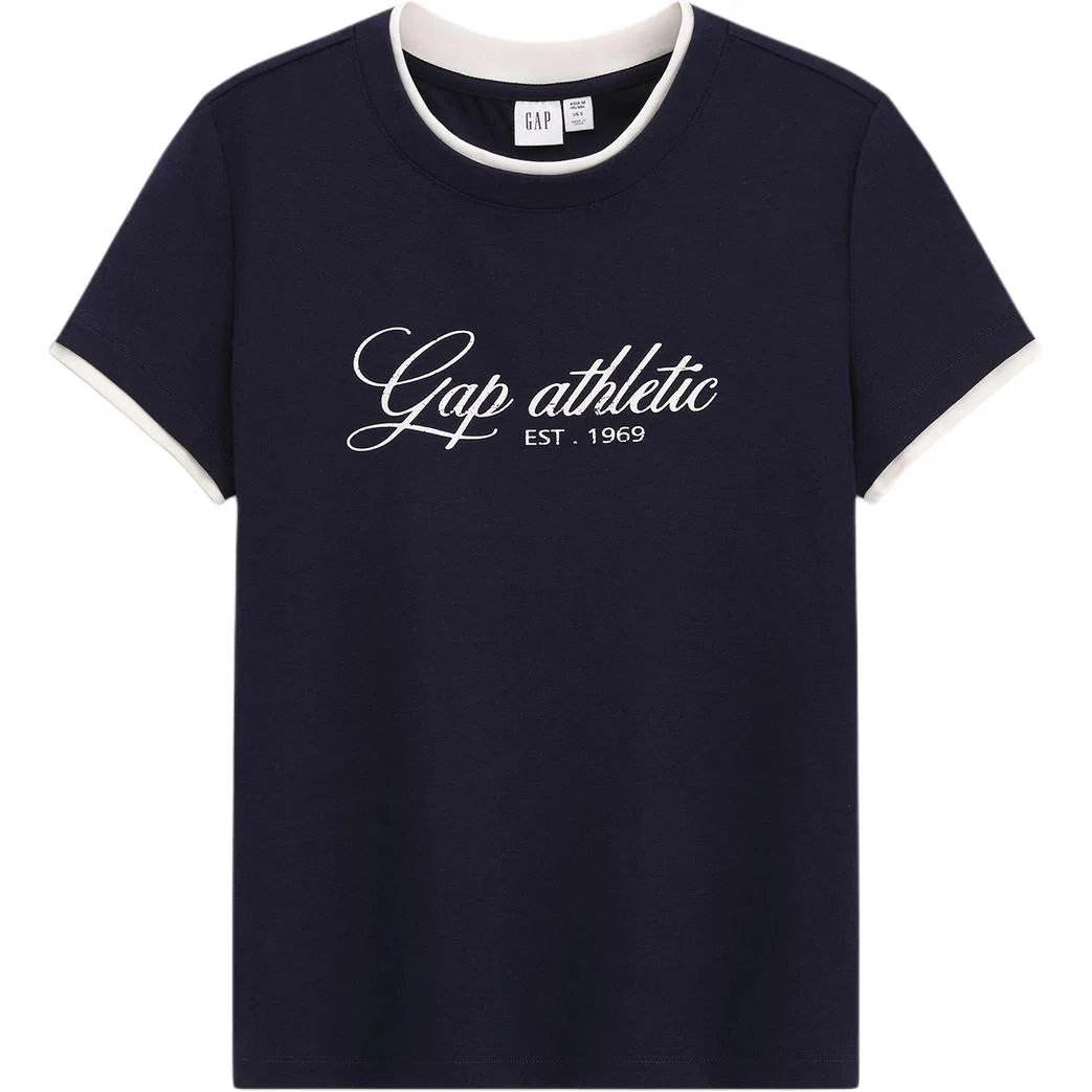 Футболка женская с круглым вырезом Moderate GAP, Light Gray White — фото 3