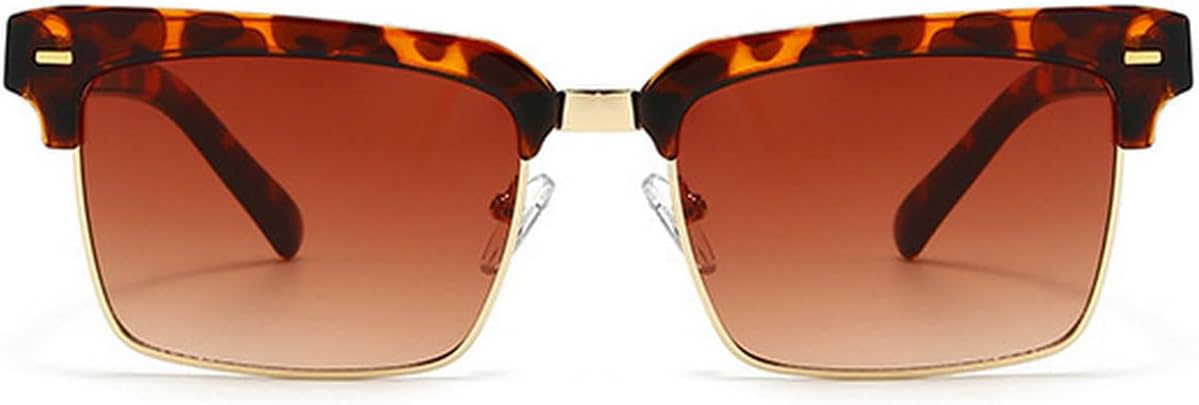 

Laureles Fashion Square Женские солнцезащитные очки в стиле ретро с заклепками Мужские очки для отдыха на природе, вечеринок и пляжа, прозрачные, с защитой от УФ-излучения UV400, C2